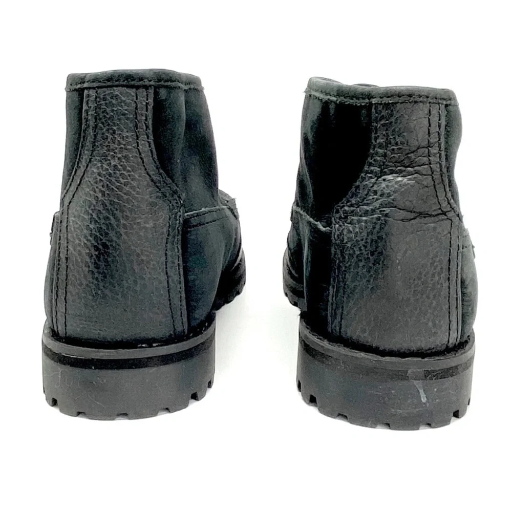 Polo Ralph Lauren Boots “Waterton” Black Nubuck Ankle Chucka Lug Size 7 New NWT